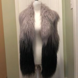 Faux mohair vest